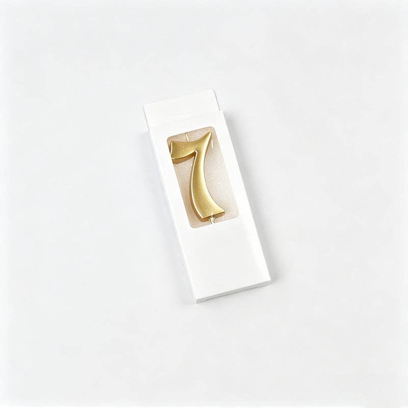 Gold Plated Number Birthday Candles