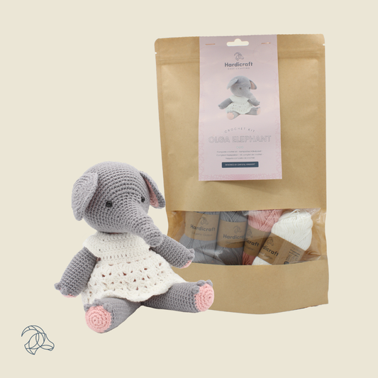 DIY Crochet Kit - Olga Elephant