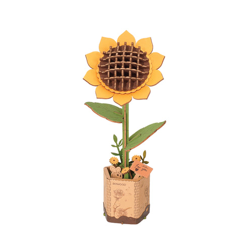 3D Wooden Flower Puzzles: Sunflower - Front & Company: Gift Store