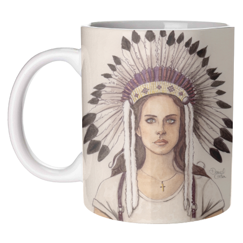 Mugs 'Lana Del Rey IV' by Daniel Cash - Front & Company: Gift Store