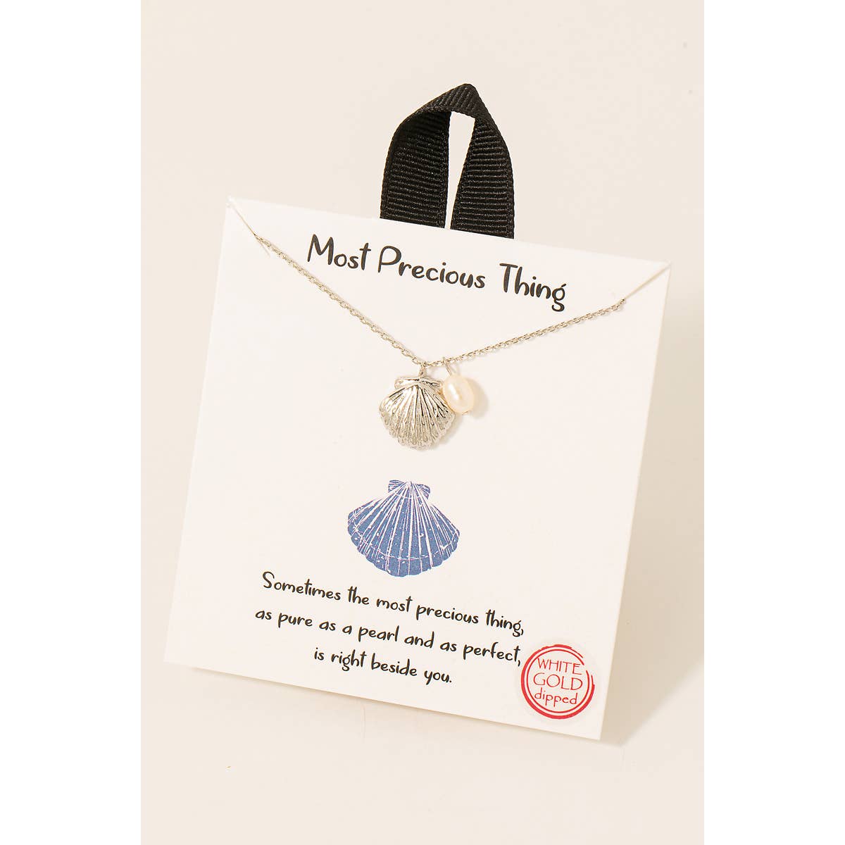 Seashell Clam Pendant Necklace