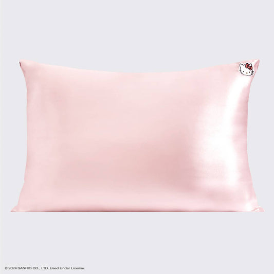 Hello Kitty x Kitsch Pillowcase - Solid Pink Kitty Face