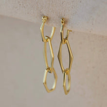 Load image into Gallery viewer, 18k Gold Filled Geometric Dangle Earrings
