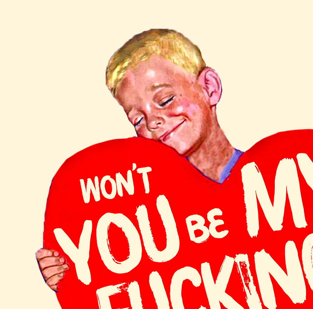 BE MY FING VALENTINE valentine card