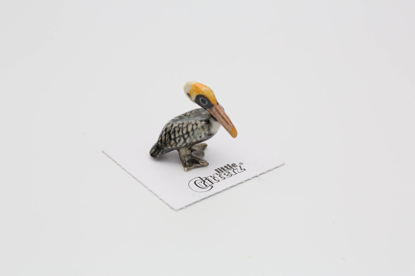 Diver Brown Pelican Porcelain Miniature