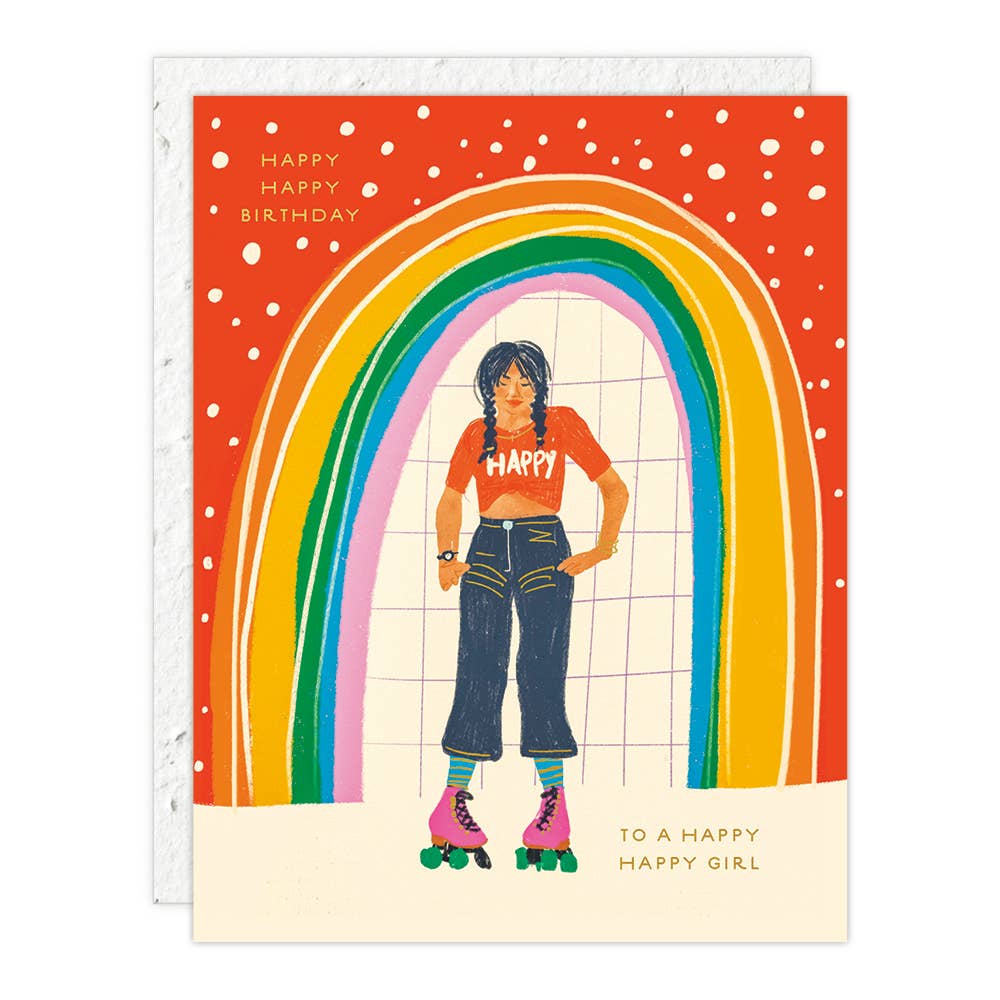 Rainbow Girl - Birthday Card