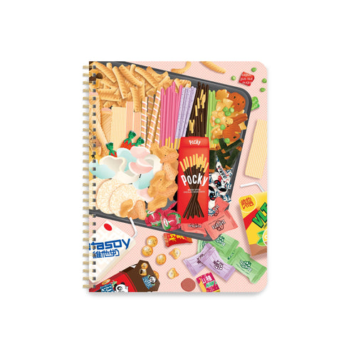 Sweets and Snacks Coil Bound Notebook - Front & Company: Gift Store