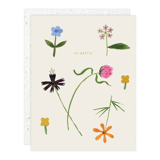 Quirky Petals - Just To Say Hi Card