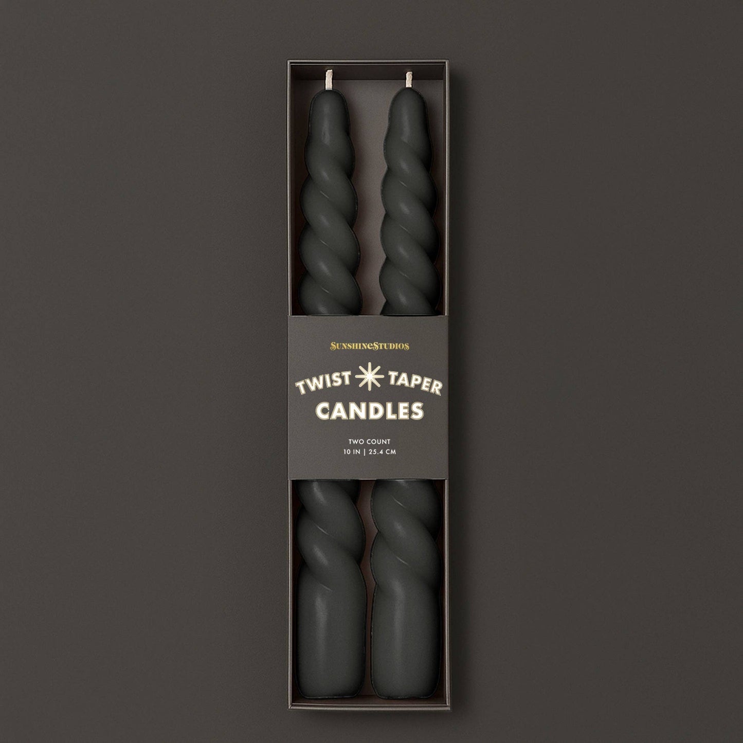 Twist Taper Candles | Black | Halloween