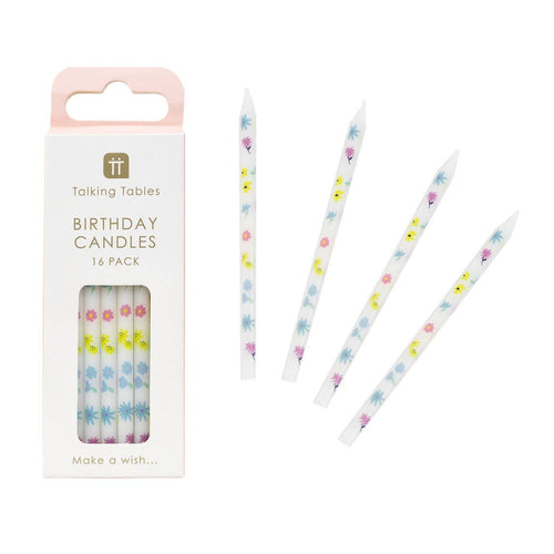 Pastel Floral Birthday Candles | 16 Pack | Cake Candle | - Front & Company: Gift Store