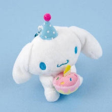 Load image into Gallery viewer, Sanrio Characters with Cake, Party Hat Bag Charm, Plush Toy
