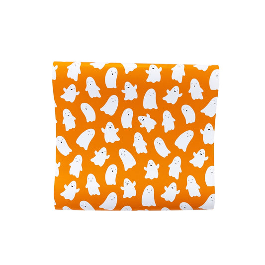 PLTBR80 -  Orange Ghosts Paper Table Runner