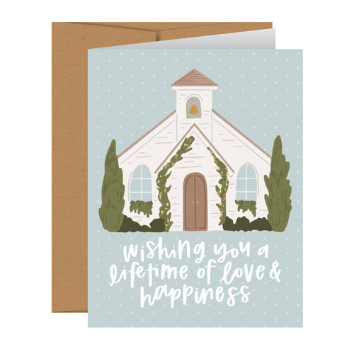 Lifetime of Happiness Wedding Greeting Card - Front & Company: Gift Store