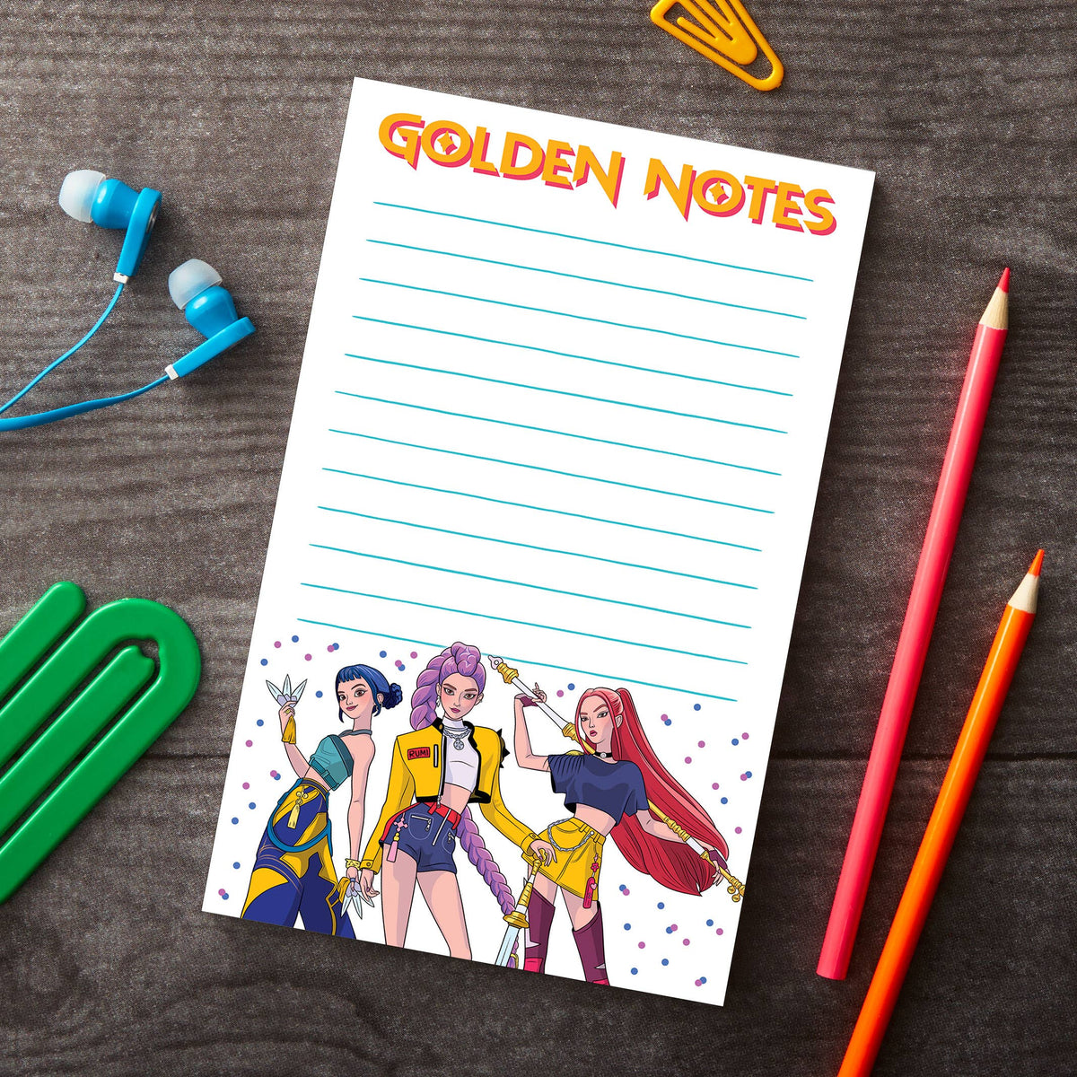 Notepad: K-Pop Golden Notes Stationery