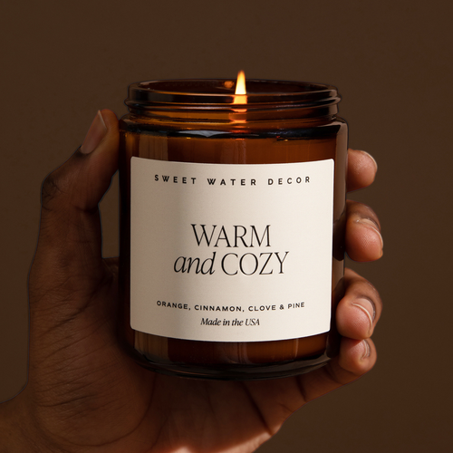 Warm and Cozy 9 oz Soy Candle - Christmas Home Decor & Gifts - Front & Company: Gift Store