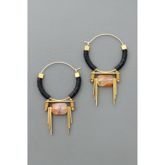 FERE65 ArtDeco hoop earrings