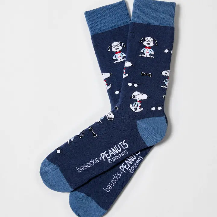 BeSnoopy Preppy - 100% Organic Cotton Socks | Blue Large