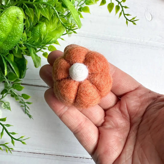 One Boho Felt Mini Pumpkin