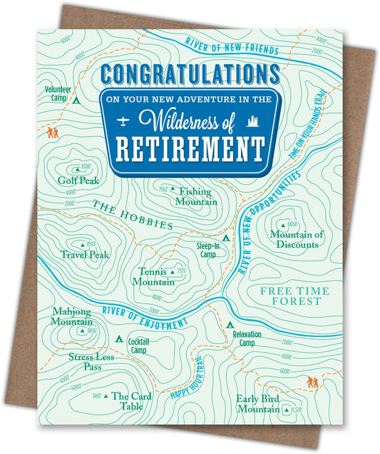 Retirement Topo Map Card