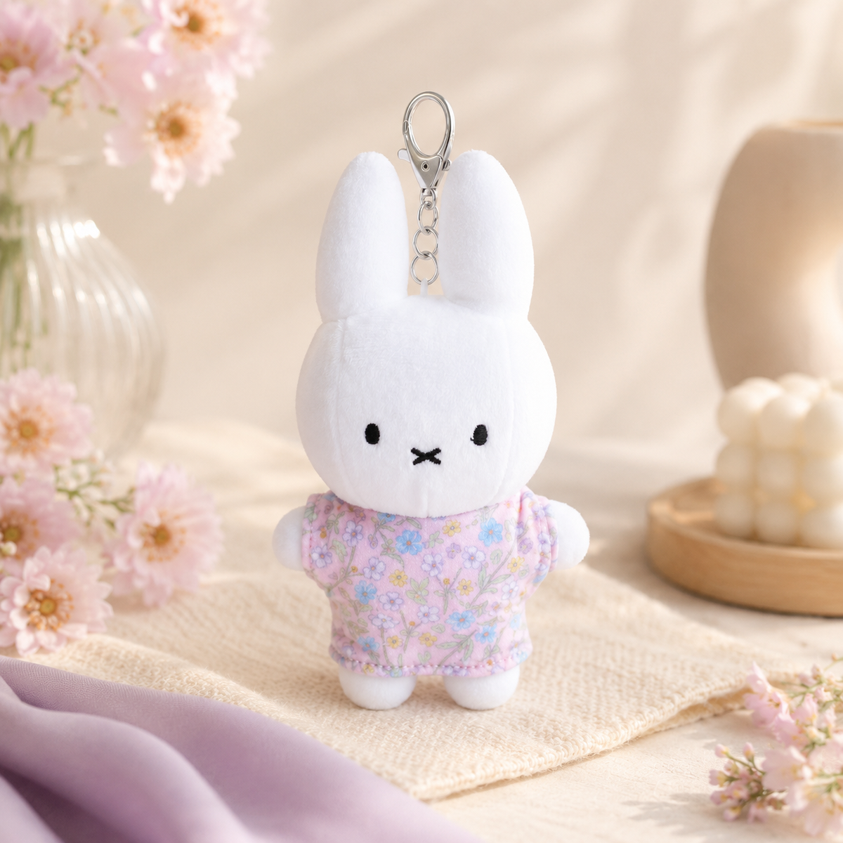Miffy Pattern T-Shirt Plush Keychain - 17cm