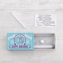 Load image into Gallery viewer, Happy 70Th Bday Pearl Matchbox
