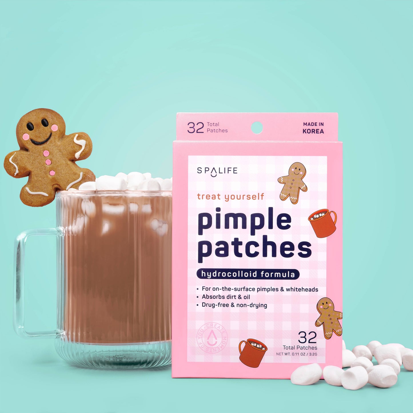 Christmas Gingerbread Hydrocolloid Pimple Patches - 72 Count