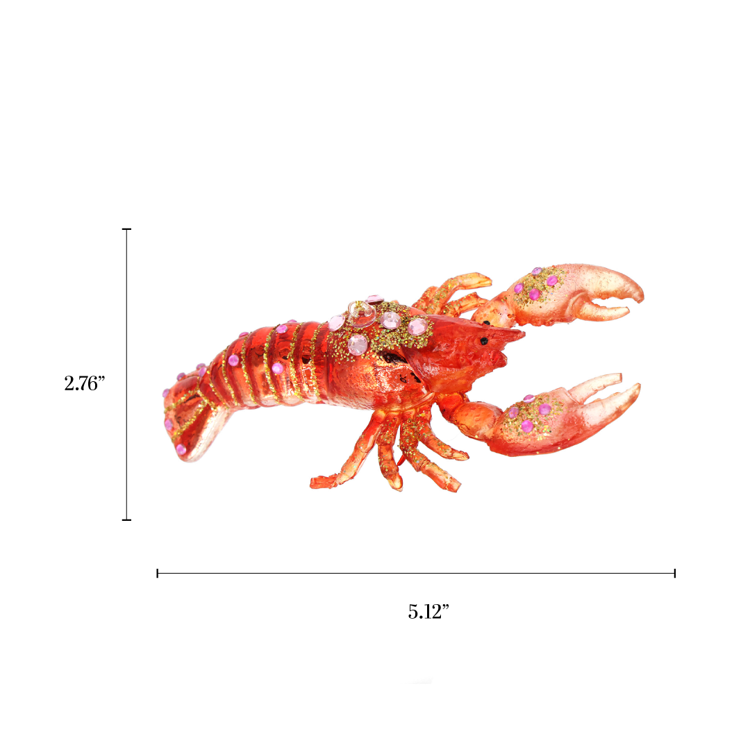Christmas Ornament Glass Animals Funky Lobster