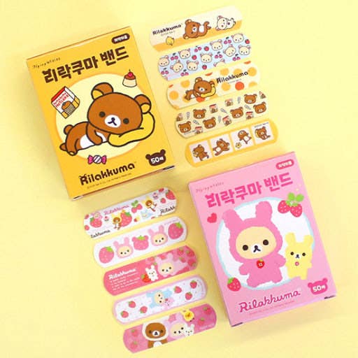 Rilakkuma Cute Characters Bandages – 50pcs Value Box