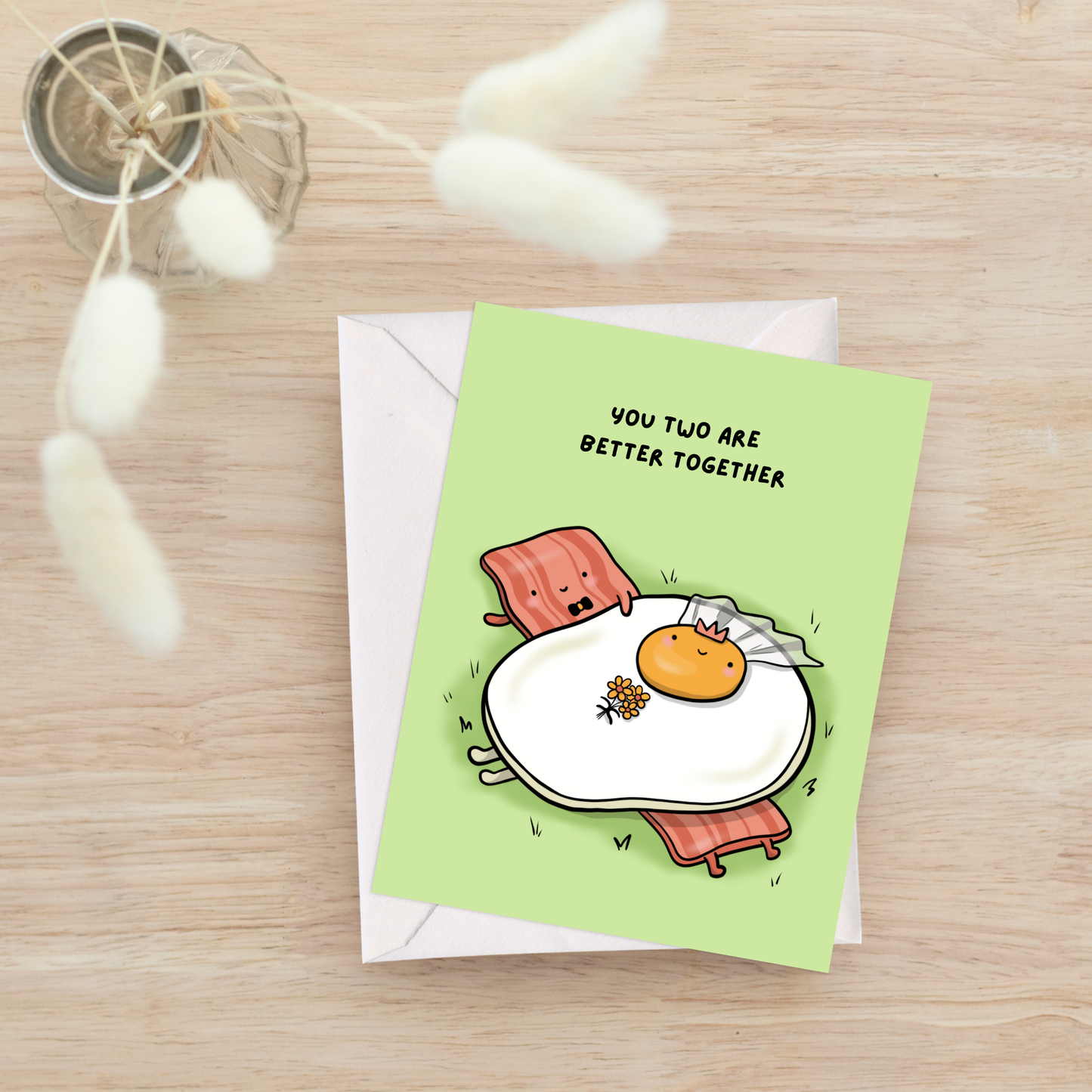 Funny Wedding Couples Engagement Card (Better Together)