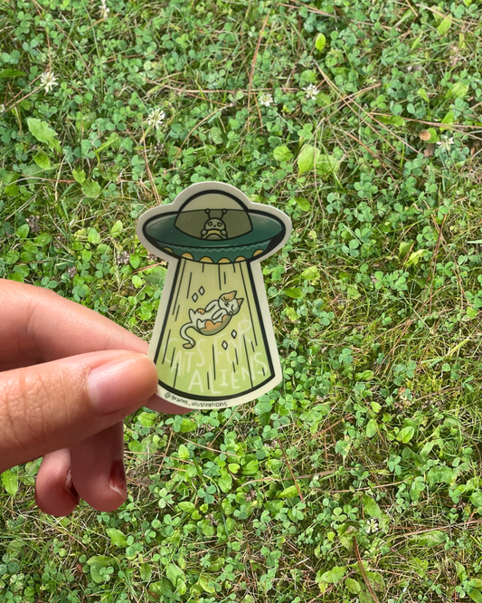 Alien wants cat sticker
