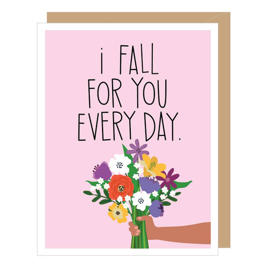 Bunch of Flowers Valentine's Day Card (African American)