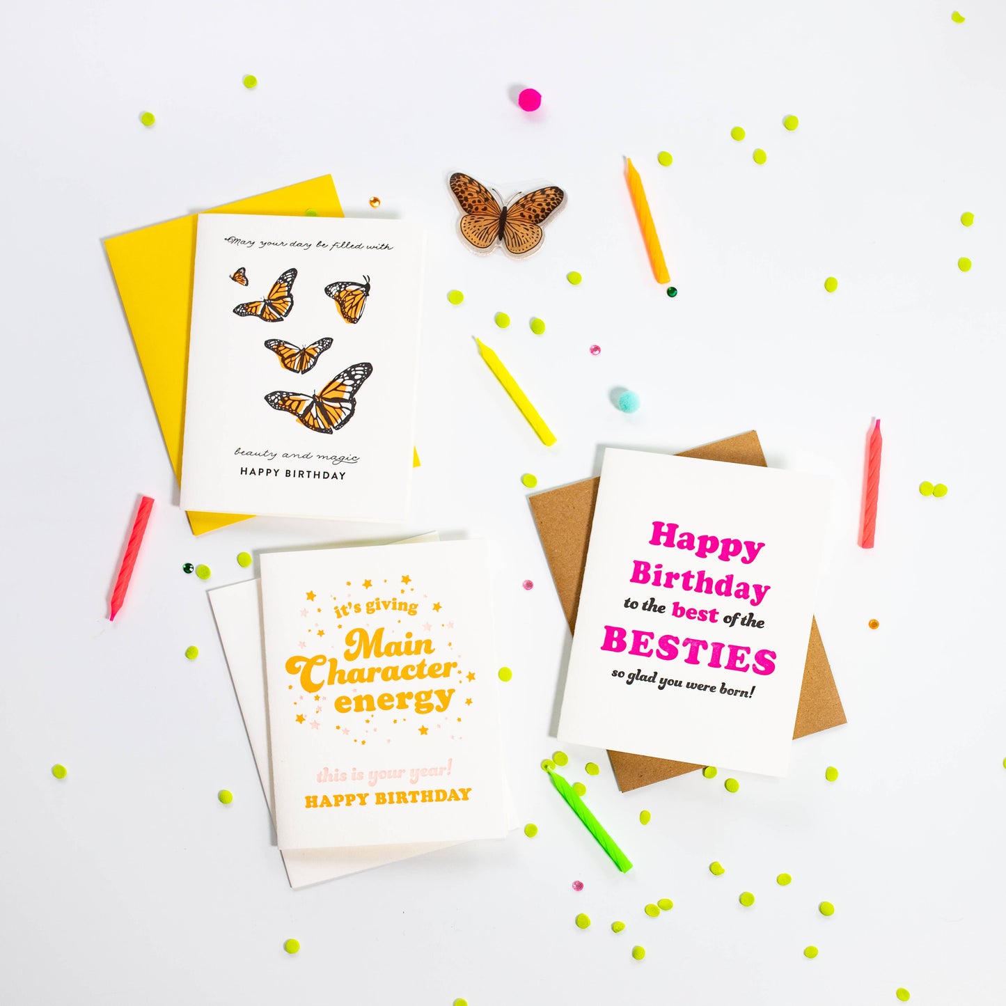 Main Character Birthday - Letterpress Birthday Greeting Card