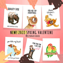 Load image into Gallery viewer, Hamster Heart love Valentines Day Card

