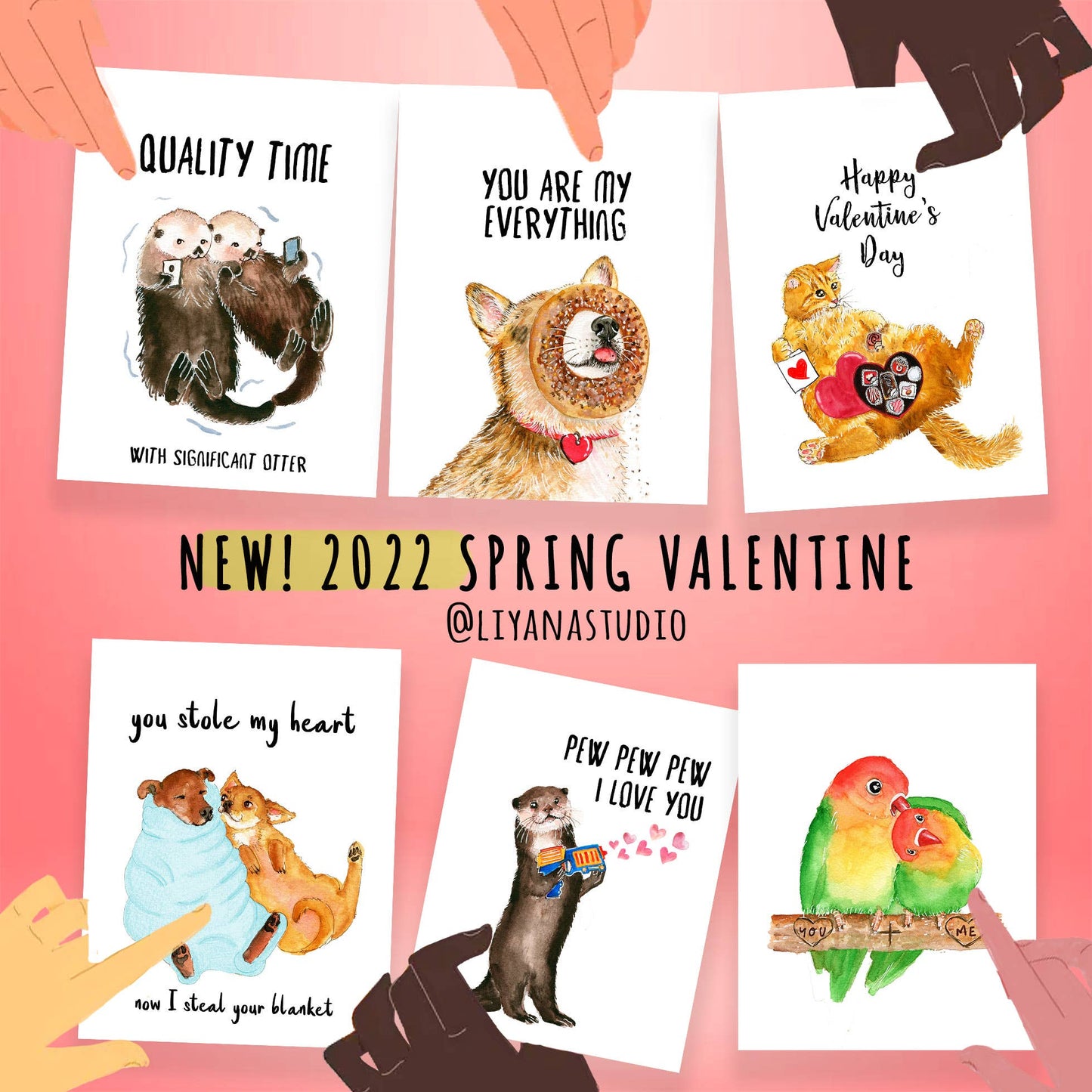 Quality Time Otter - Funny Valentines Day Card