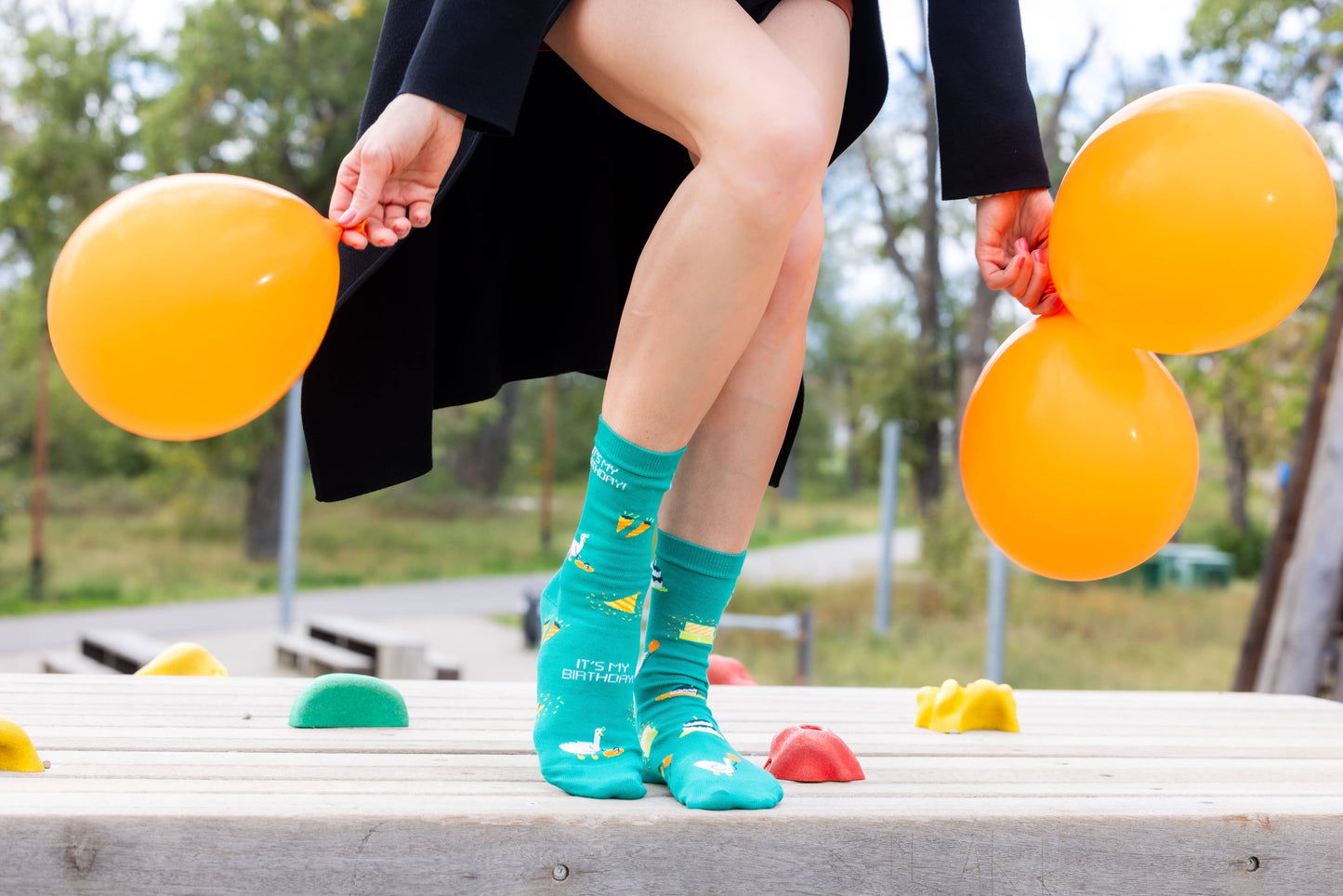 Women's It's My Birthday Mismatched Crew  Socks