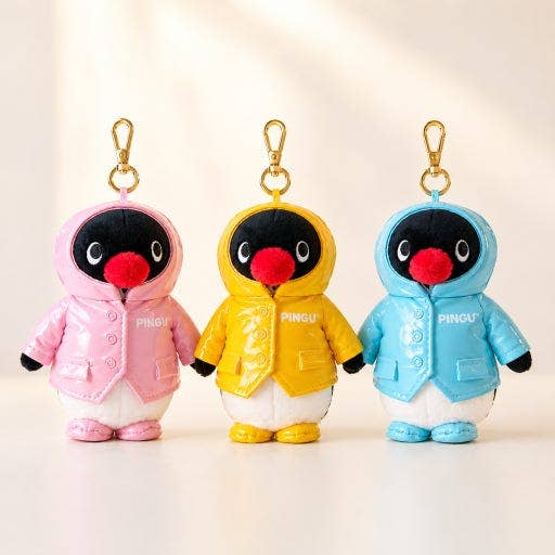 Restock! Pingu Raincoat Plush Keychain new color!