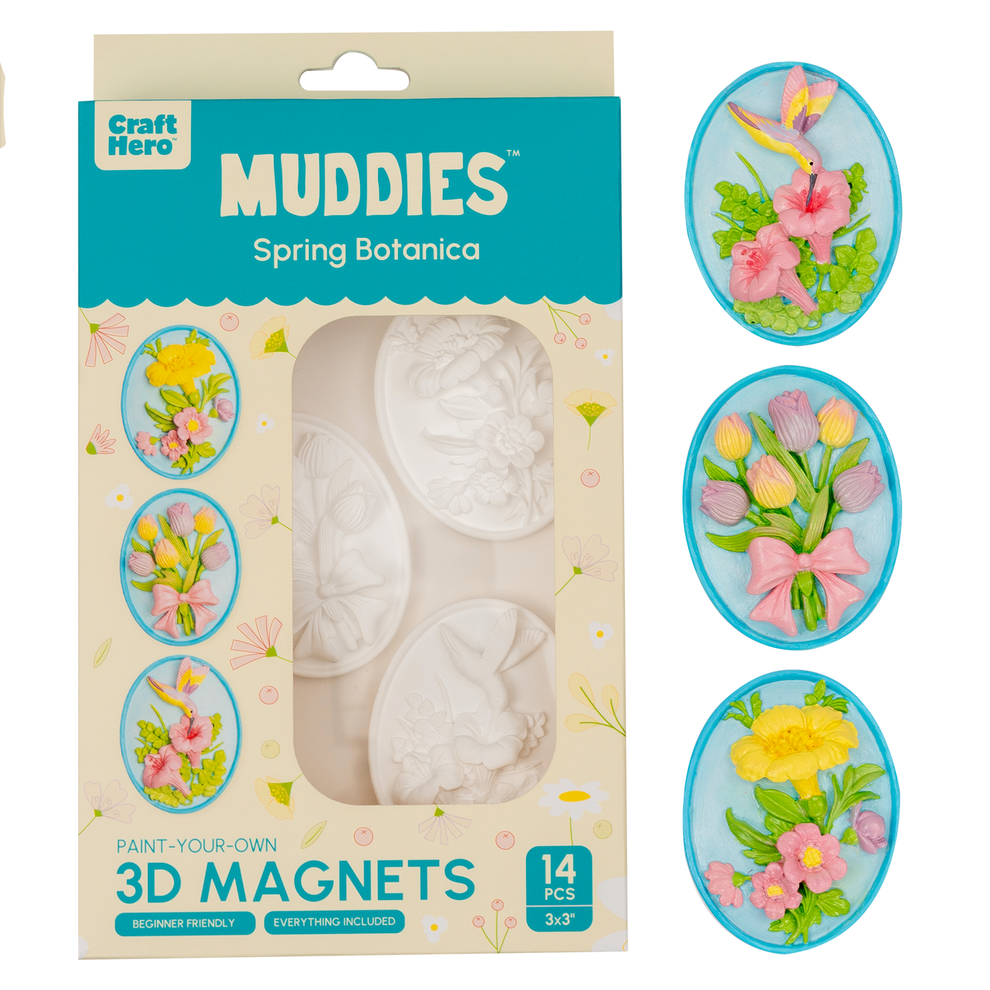 Muddies™ 3D Magnet Painting Kit — Spring Botanica