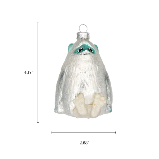 Yeti, Retro Handmade Classic Glass Christmas Tree Ornament