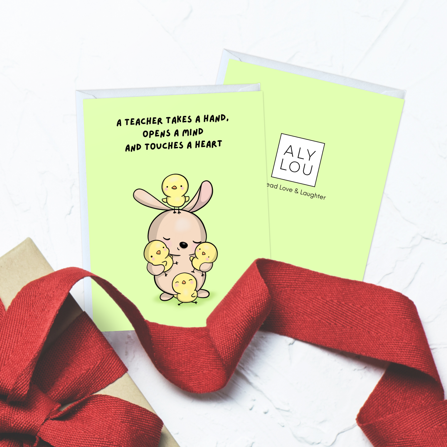 Cute Teacher Appreciation Card (Touches a heart)