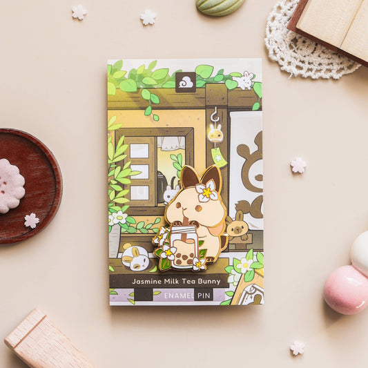 Enamel Pin - Jasmine Milk Tea Bunny