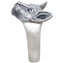 Load image into Gallery viewer, Sterling Silver Detailed Cat Face Ring
