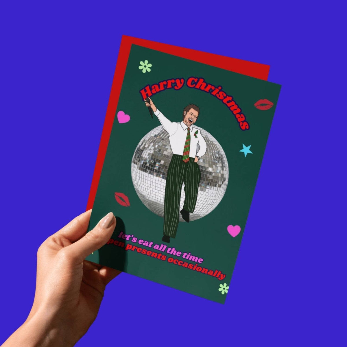 Harry Christmas! Eat & Open Presents Funny A6 Card