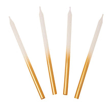 Load image into Gallery viewer, White &amp; Gold Birthday Candles | 16 Pack | Cake Candle |
