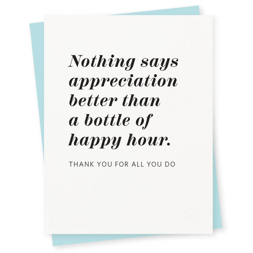 Happy Hour Teacher / Thank You Card - Front & Company: Gift Store