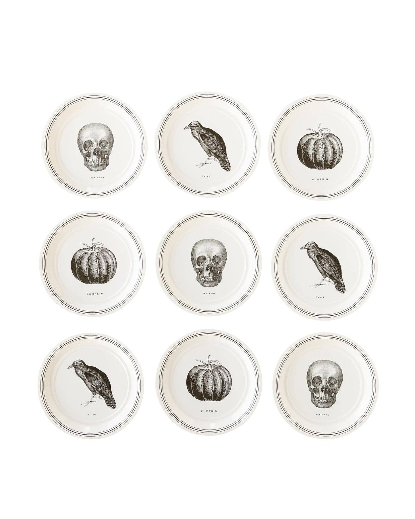 EPH942 -  Ephemera Halloween Plate Set