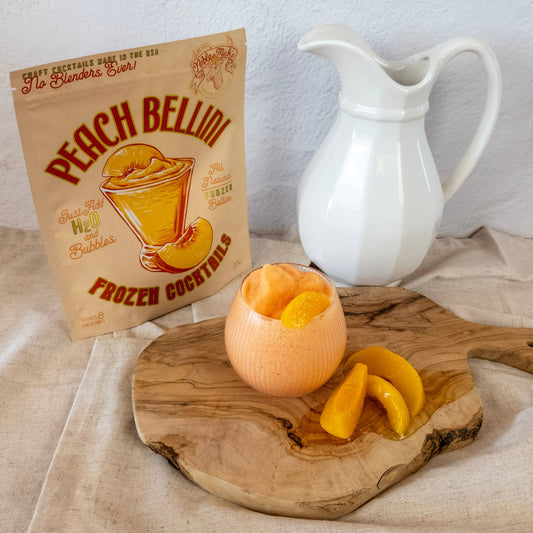 Peach Bellini Frozen Cocktail -Just add Water + Prosecco