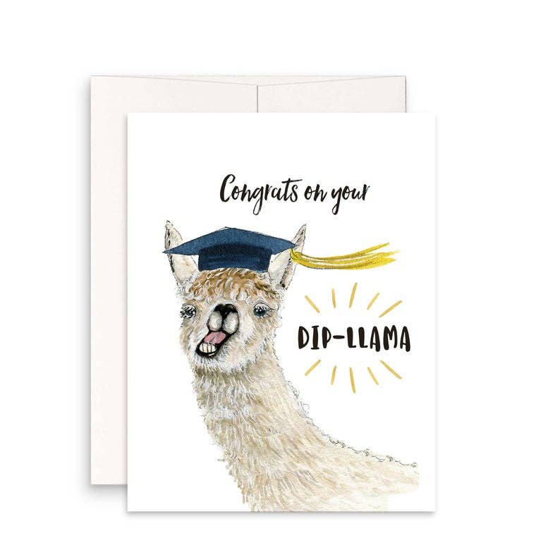 Diploma llama Grad - Funny Graduation Card