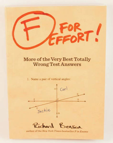 F for Effort!: Totally Wrong Test Answers - Front & Company: Gift Store