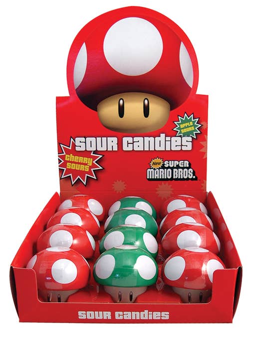 Nintendo Mushroom Sours Tin Display
