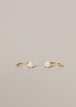 Load image into Gallery viewer, Huggies - White Opal - Earring
